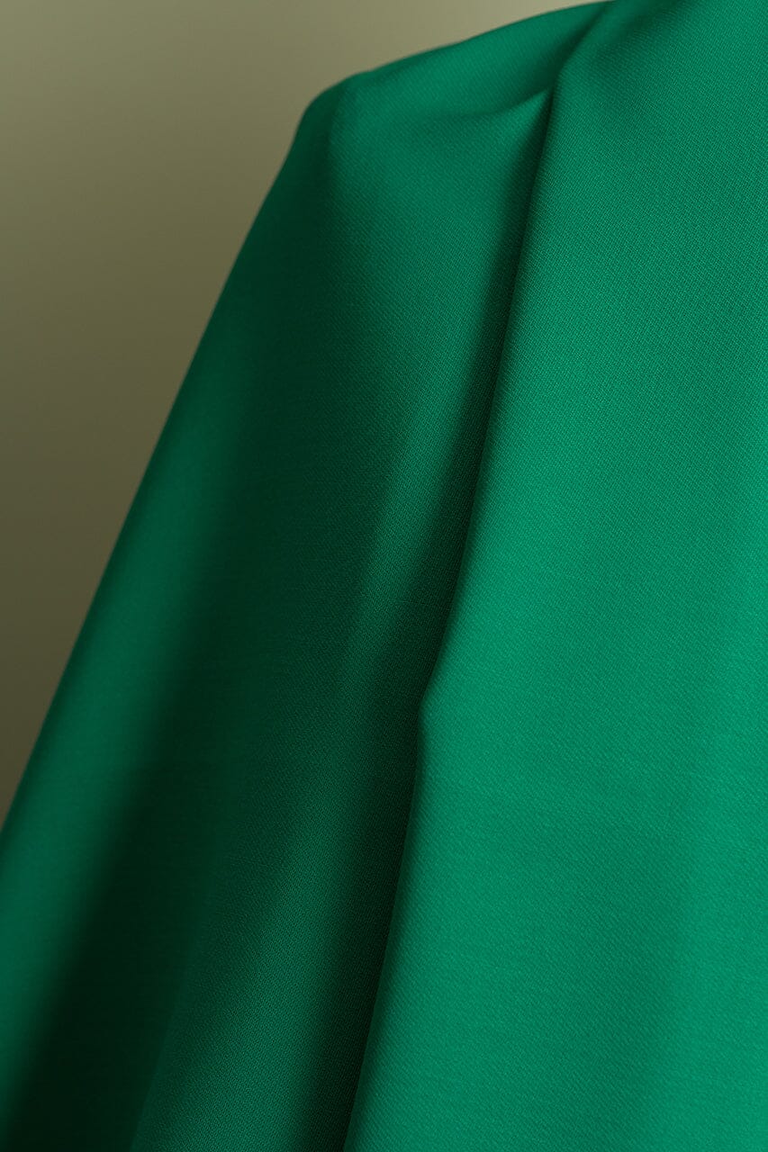 Vintage Suit Fabrics-Marzoni V23428 Green Wool Jacketing -2m