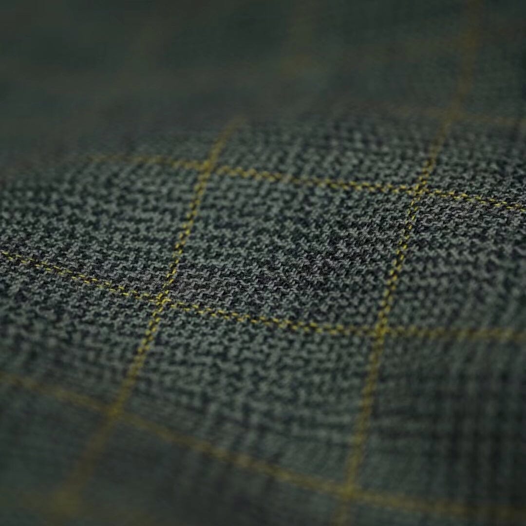 Vintage Suit Fabrics-Marzotto V20017 Pure Wool Jacketing In Dark Moss-1.8m