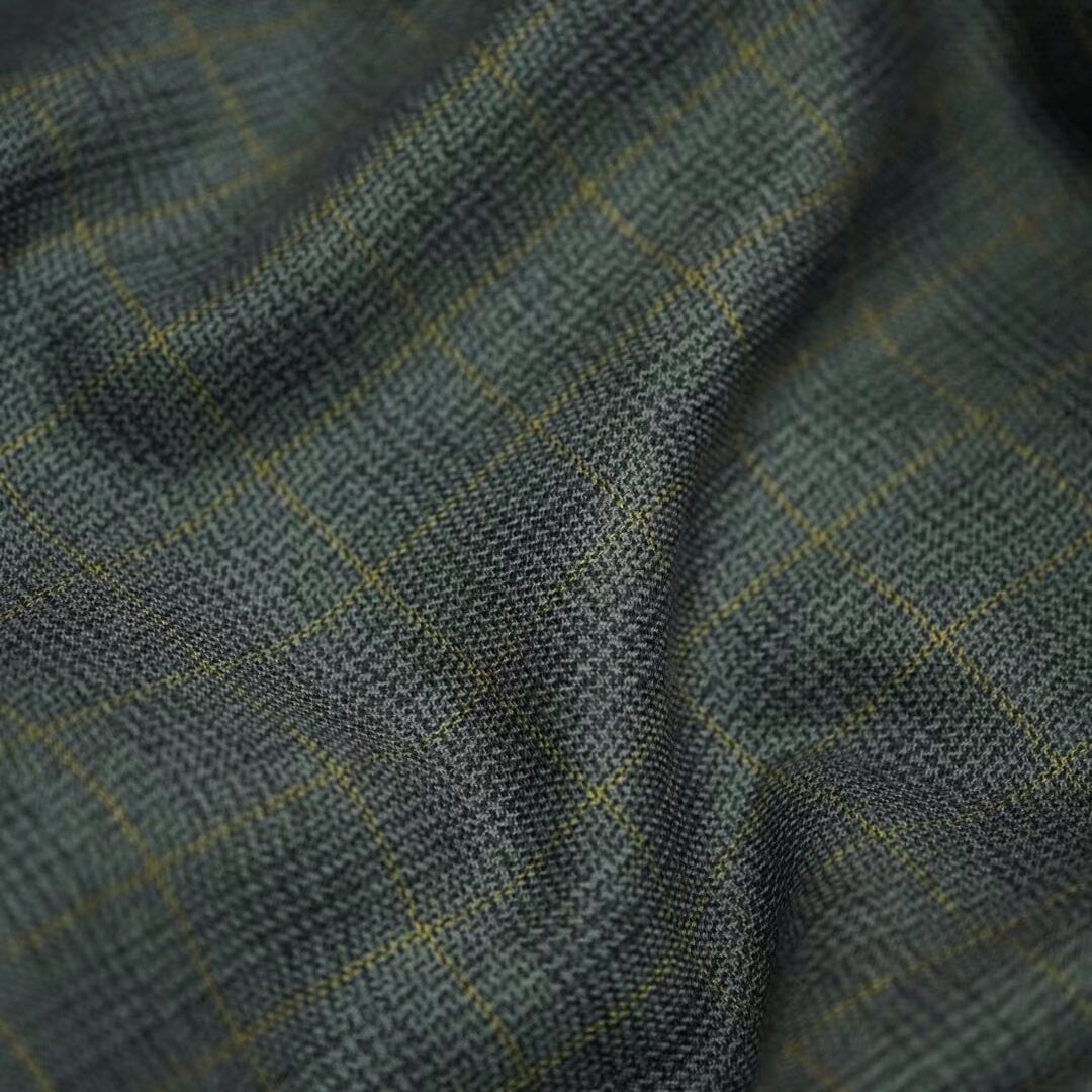 Vintage Suit Fabrics-Marzotto V20017 Pure Wool Jacketing In Dark Moss-1.8m