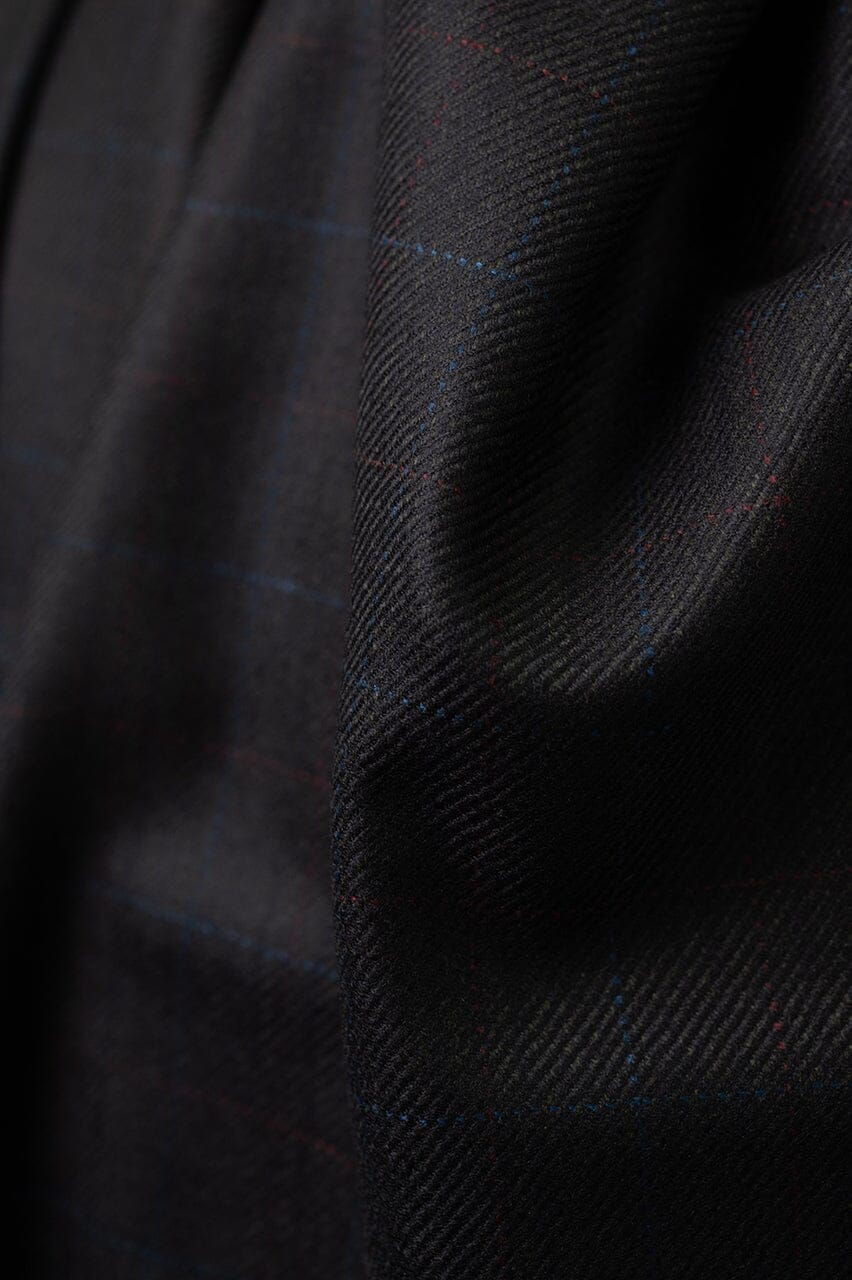 Vintage Suit Fabrics-Moxon V23482 Windowpane Royal Cashmere Jacketing -1.9m