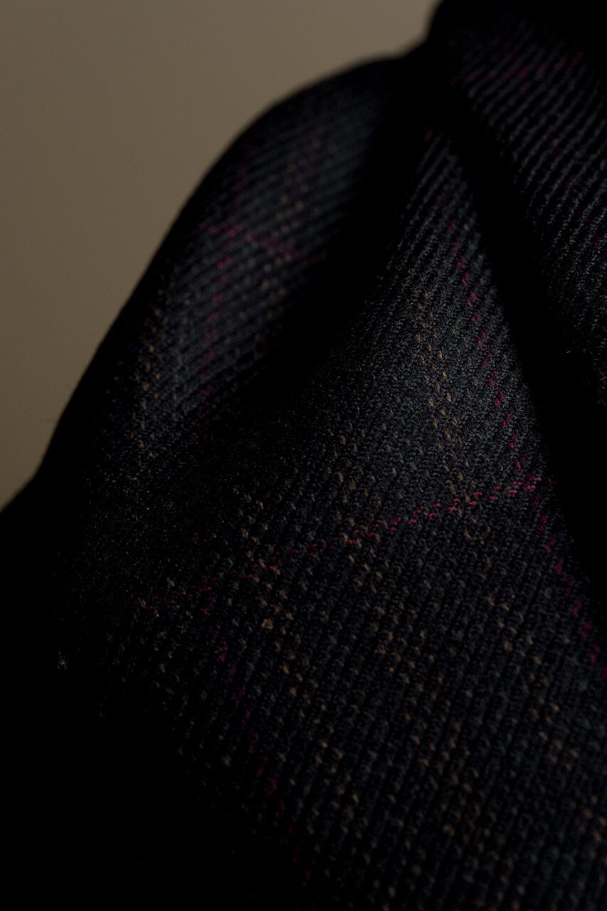 Vintage Suit Fabrics-Moxon V23532 Moxon Red & Brown Check Wool & Cashmere Jacketing -1.85m