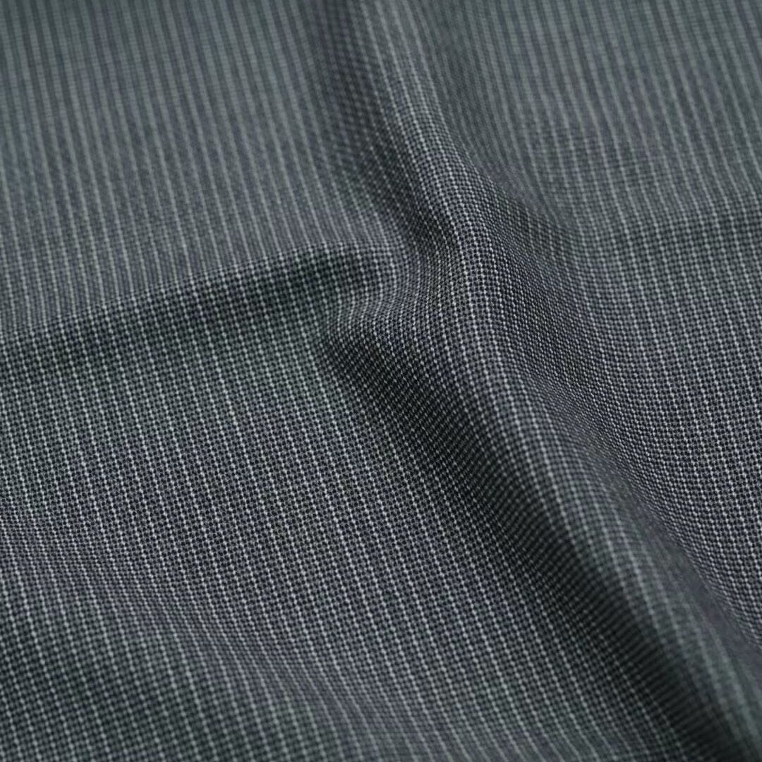 Vintage Suit Fabrics-Pelecia V20047 Silver Pinstripe Winter Wool-2.6m
