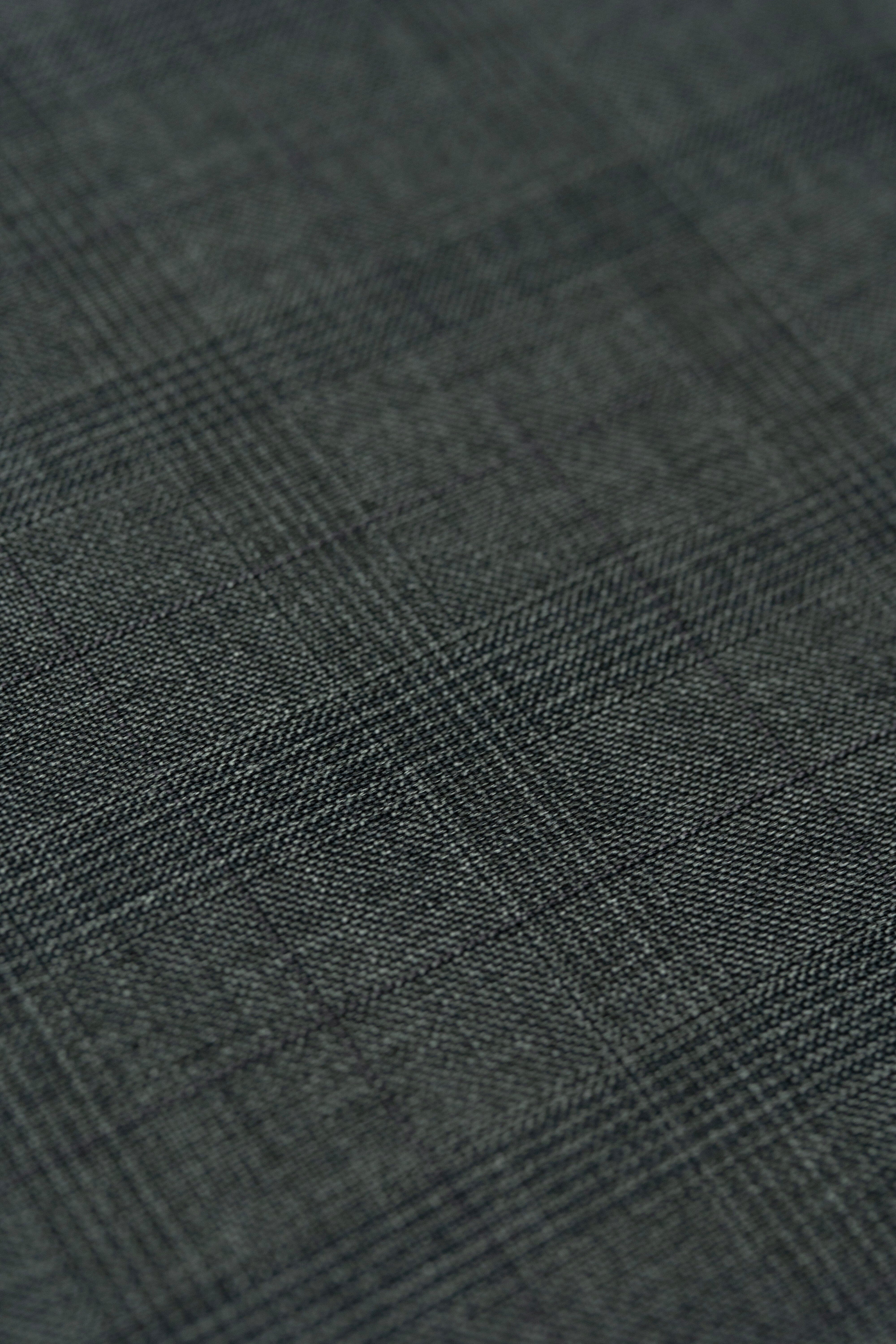 Modern Suit Fabrics-reda 730221 Reda Charcoal Glen Plaid Super 130's Wool Suiting - 2.9m