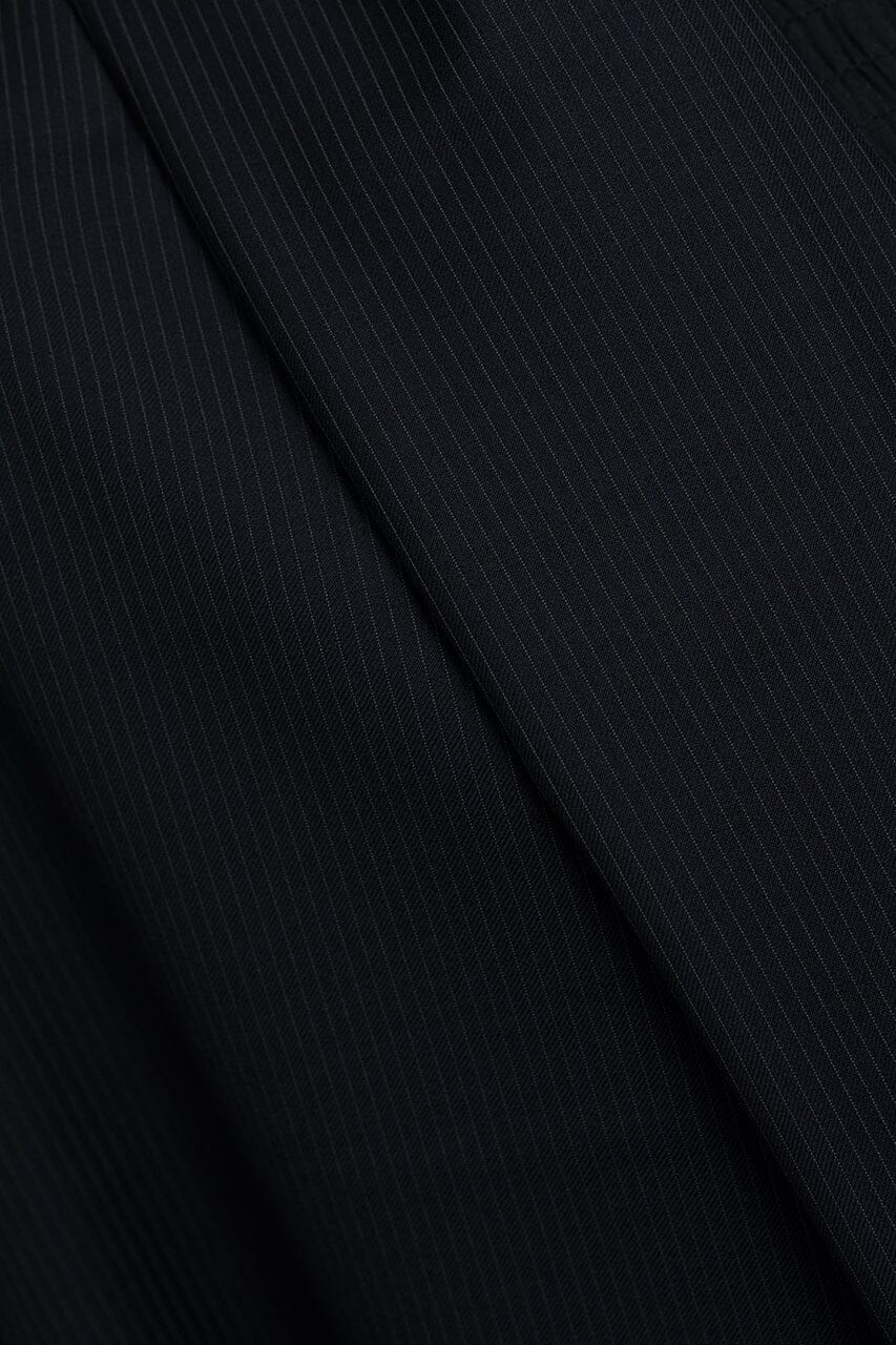 Vintage Suit Fabrics-reda V23324 Reda Black Stripe 130's Wool Suiting-3m