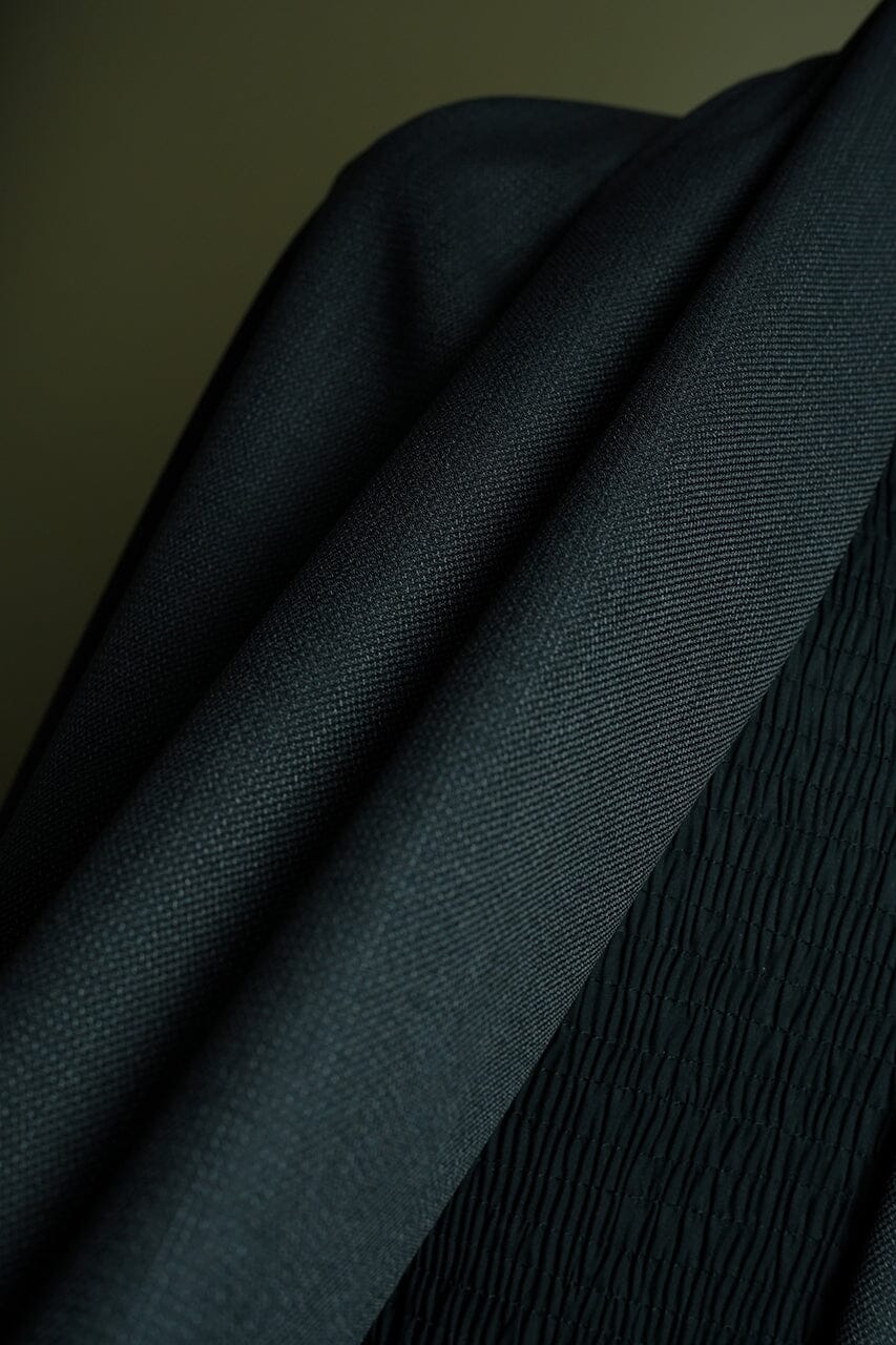 Vintage Suit Fabrics-Santa barbara V20243 Santa Barbara Charcoal Wool Suiting -2.9m