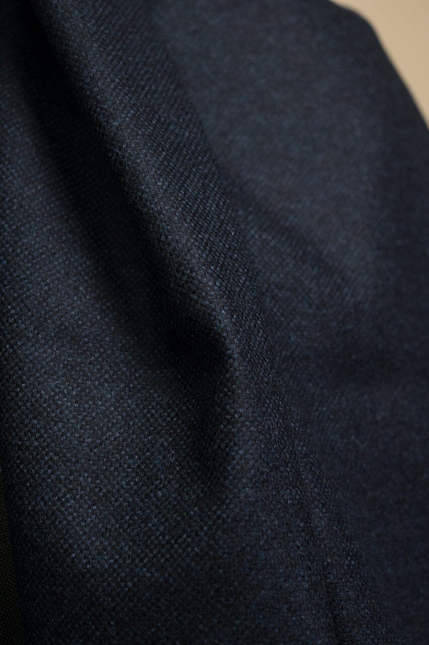 Vintage Suit Fabrics-Santa barbara V23289 Dark Blue Plain Wool & Cashemere Jacketing-1.8m