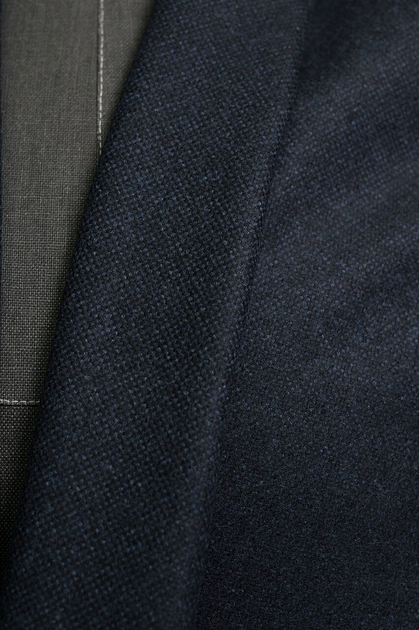 Vintage Suit Fabrics-Santa barbara V23289 Dark Blue Plain Wool & Cashemere Jacketing-1.8m