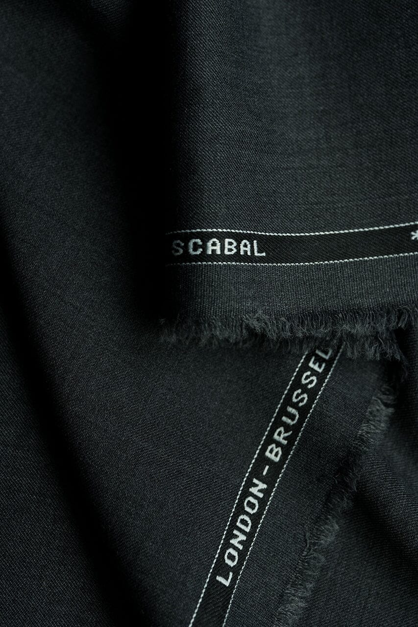 Modern Suit Fabrics-Scabal 501416 Scabal Dynamic Twill in Dark Cahrcoal-3.1m