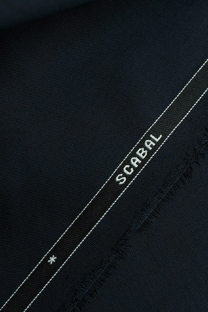 Modern Suit Fabrics-Scabal 501420 Scabal Dynamic Twill in Dark Navy