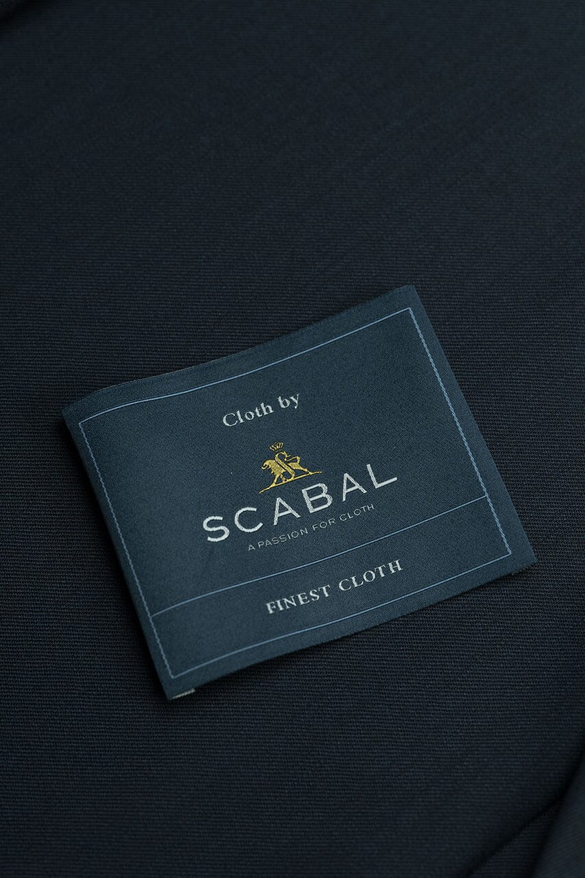 Modern Suit Fabrics-Scabal 501420 Scabal Dynamic Twill in Dark Navy