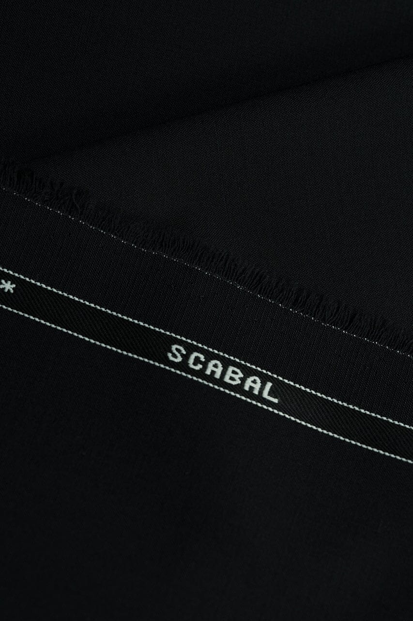 Modern Suit Fabrics-Scabal 704948 Scabal Dynamic in Black-3.1m