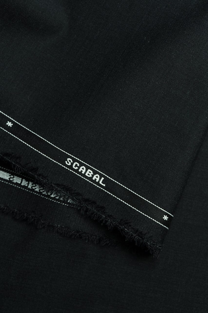 Modern Suit Fabrics-Scabal 706041 Scabal Dynamic in Charcoal Grey