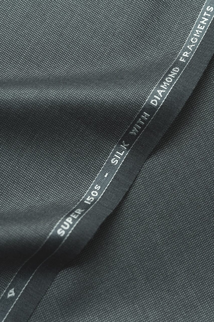 Modern Suit Fabrics-Scabal Scabal Diamond Clip in Grey Pinhead-1.8m