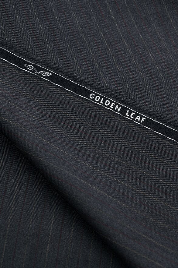 Vintage Suit Fabrics-Scabal V20183 Scabal Red Stripe Wool Suiting - 2.9m