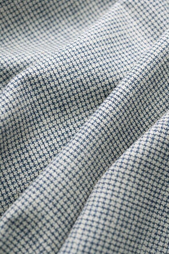 V20208 Scabal Blue Houndstooth Jacketing -1.7m Vintage Suit Fabrics Scabal