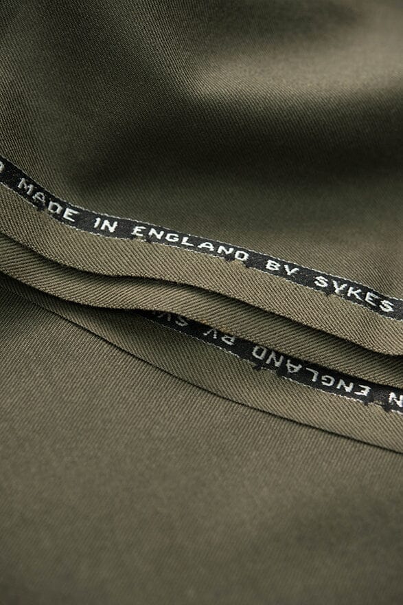 Vintage Suit Fabrics-Skyes V247/V20370 Army Green Wool Suiting (Price per 0.25m)