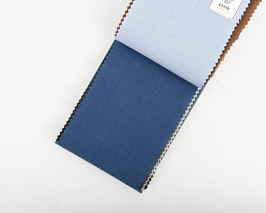 TheKhakiClub Suit Fabric-Spence Bryson L3116 Steel Blue Fine Irish Linen