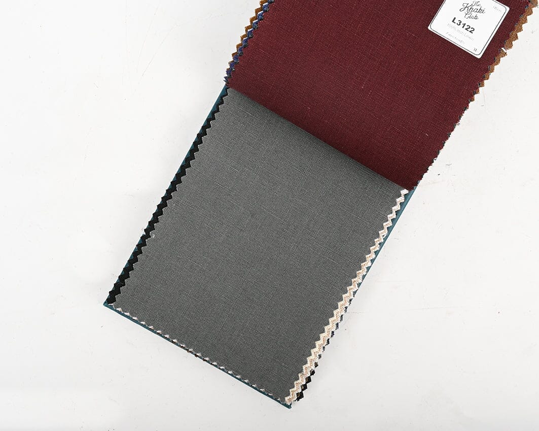 TheKhakiClub Suit Fabric-Spence Bryson L3123 Dark Grey Fine Irish Linen