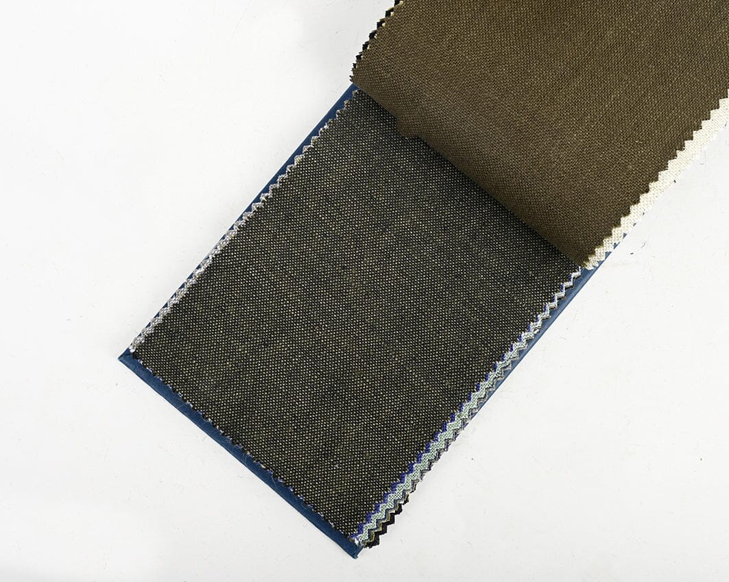 TheKhakiClub Suit Fabric-Spence Bryson L3132 Dark Brown Basketweave Linen