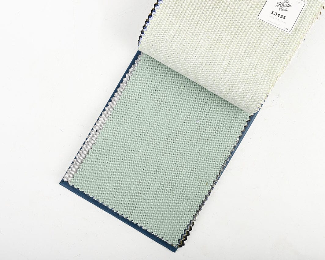 TheKhakiClub Suit Fabric-Spence Bryson L3136 Seafoam Basketweave Linen