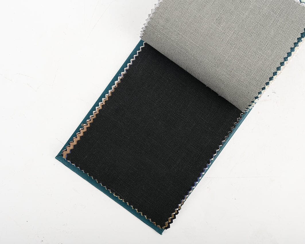 TheKhakiClub Suit Fabric-Spence Bryson L3140 Solid Black Basketweave Linen