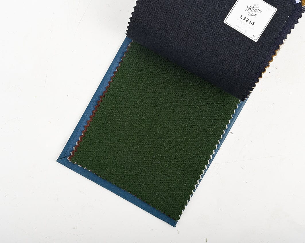 TheKhakiClub Suit Fabric-Spence Bryson L3215 Dark Green Irish Linen