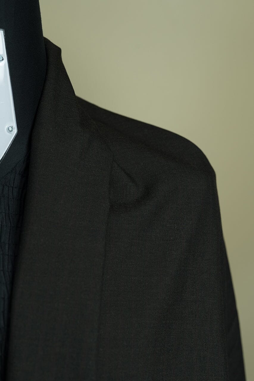 V10137 Dark Brown Red Stripe Wool Suiting -2.35m - Yoo's Club