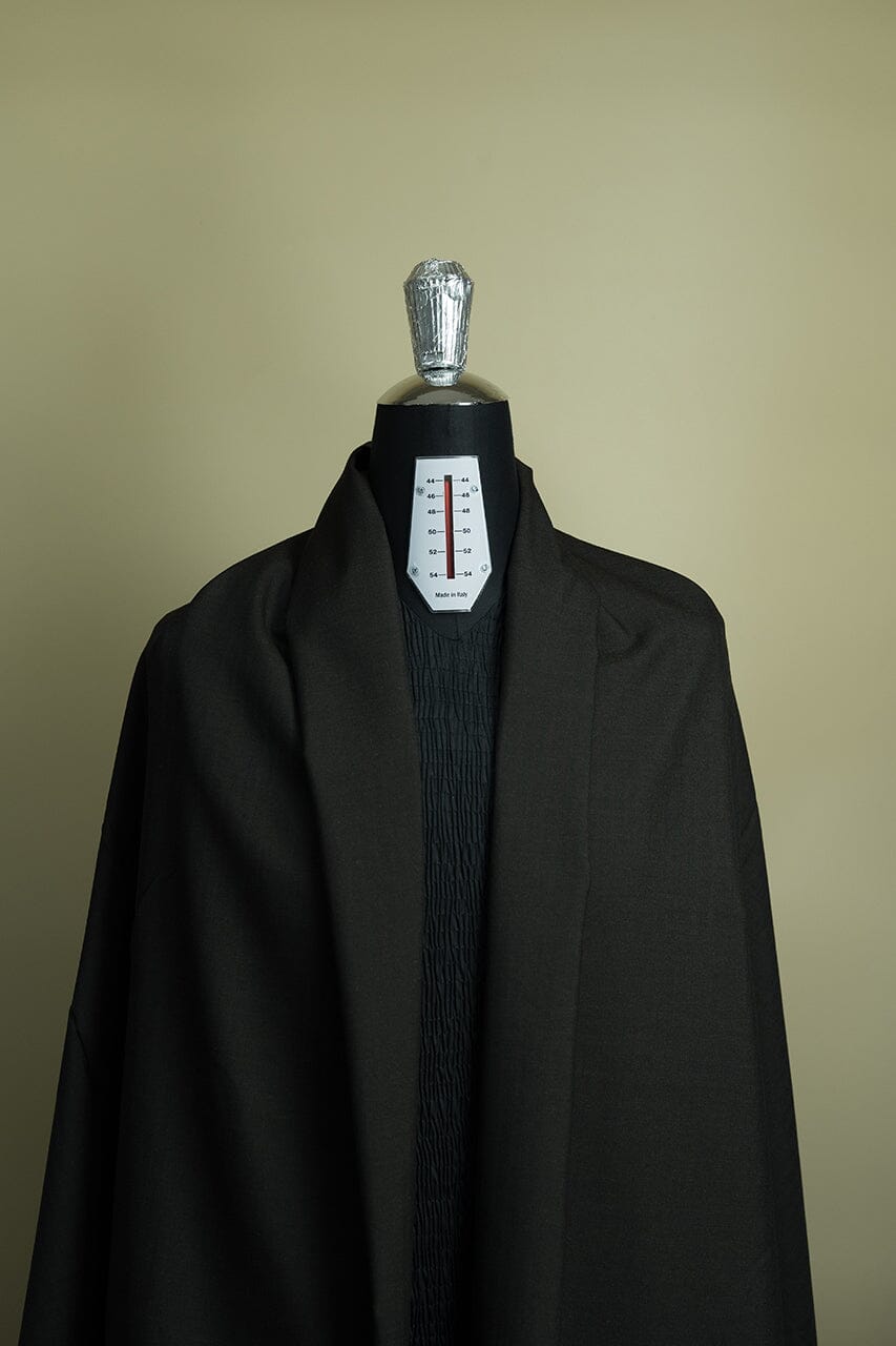 V10137 Dark Brown Red Stripe Wool Suiting -2.35m - Yoo's Club