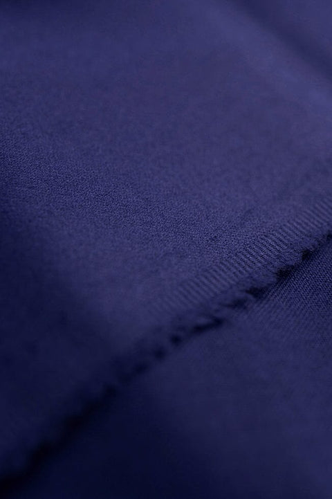 V10181 Superfine Navy Wool Satin Jacketing-1.9m VINTAGE Vintage