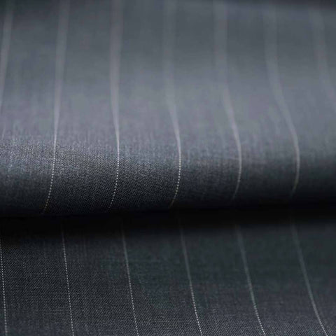 V20023 Pinstripe Summer Cashmere Wool Suiting in Charcoal -3m