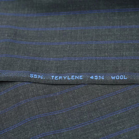 V20068 Charcoal Pinstripe Wool & Terylene-3m