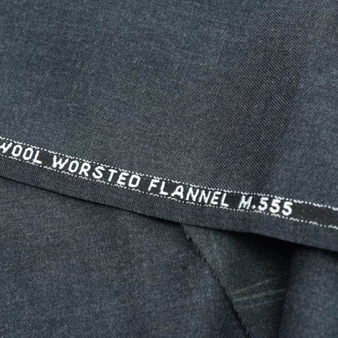 V20078 Charcoal Plain Superfine Worsted Flannel-1.7m