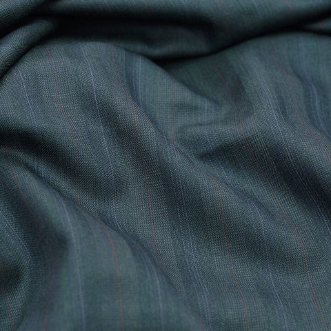 V20120 Scabal Dark Blue Green Strip-2.8m
