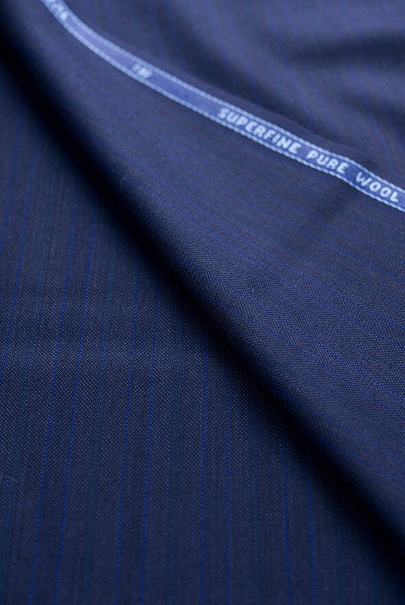 V20160 Scabal Dark Blue Stripe Suiting-2.8m