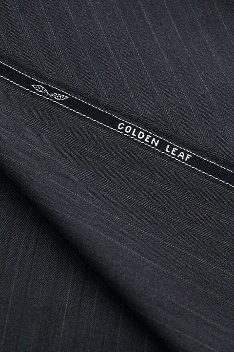 V20183 Scabal Red Stripe Wool Suiting - 2.9m VINTAGE Scabal
