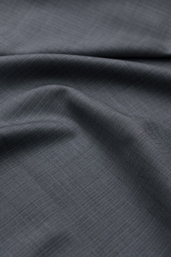 V20189 Wain Shiell Gray Stripe Wool Suiting - 2.7m VINTAGE Wain Shiell