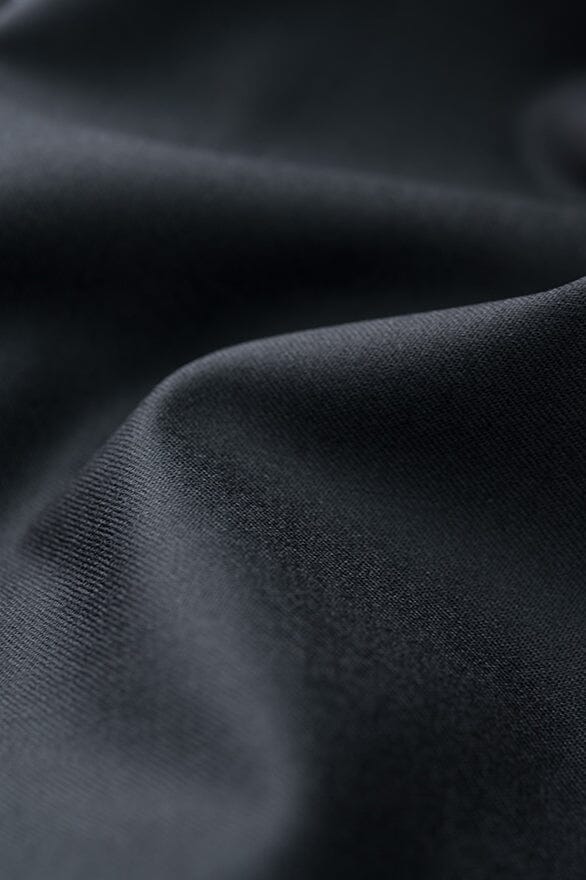 V20196 VBC Solid Black Pure Wool Suiting - 2.9 m VINTAGE VBC