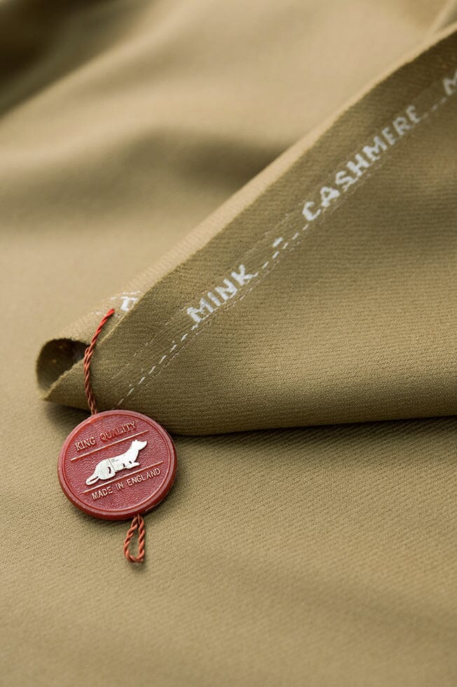 V20223 Khaki Mink Cashmere Jacketing-1.7m VINTAGE Vintage