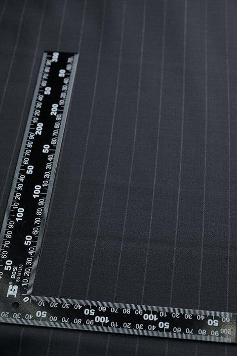 V20250 Charcoal Stripe Suiting -3.2m VINTAGE Vintage