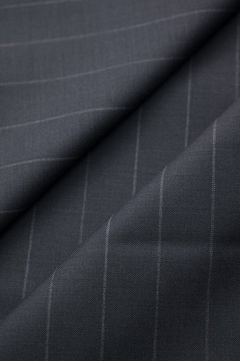 V20250 Charcoal Stripe Suiting -3.2m VINTAGE Vintage