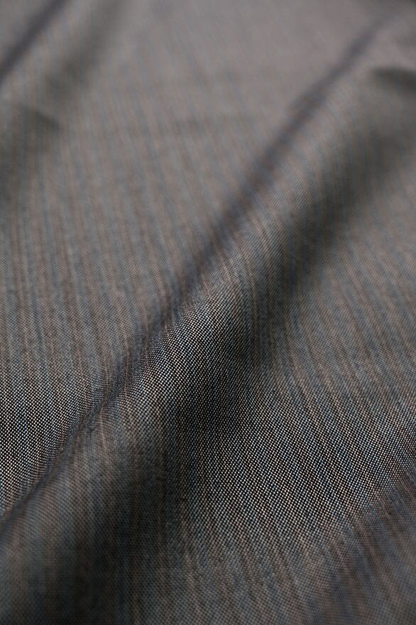 V20335 Scabal Taupe Stripe 120's Wool Jacketing -2.5m VINTAGE Scabal