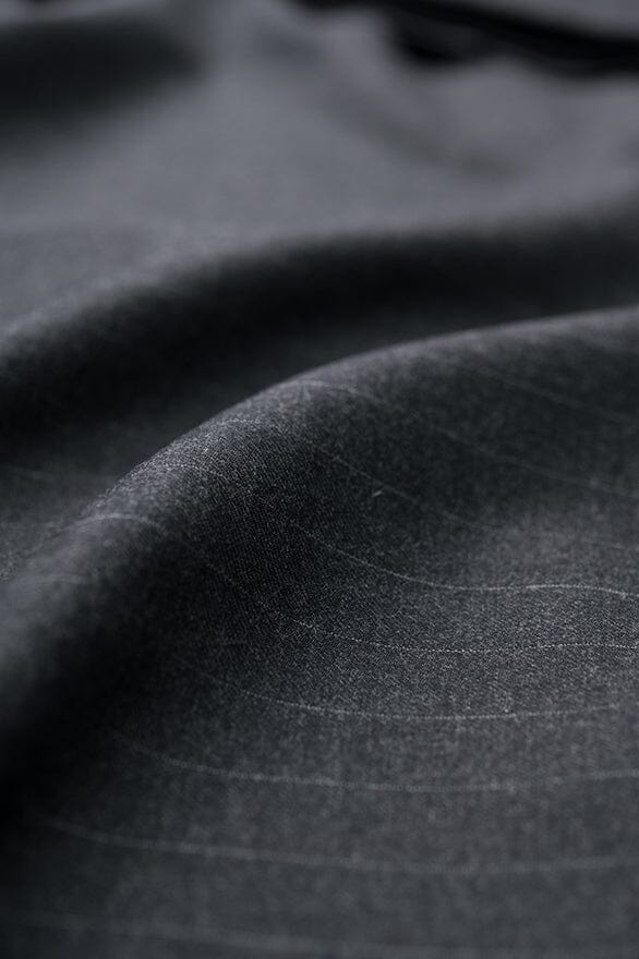 V20344 Gray Stripe Wool Suiting - 3m VINTAGE Vintage