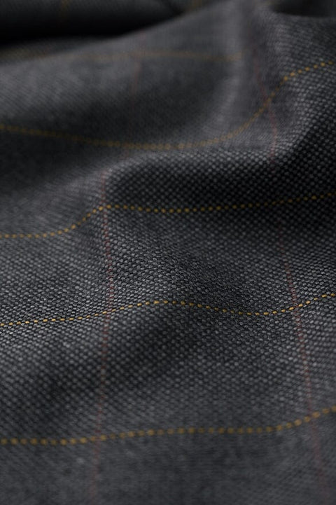 V20376 Charcoal Lambswool & Cashmere Jacketing -1.9m VINTAGE Bower Roebuck