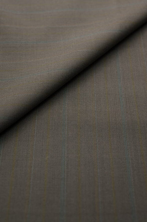 V20398 Milky Brown Stripe Pure Wool -1.5m VINTAGE Vintage
