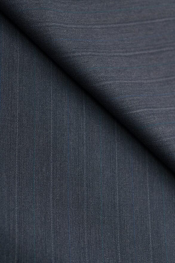 V20406 Wain Shiell Charcoal Stripe 120s Wool - 2.9m VINTAGE Wain Shiell
