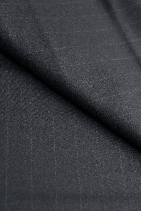 V20409 Dark Charcoal Stripe Suiting - 3m VINTAGE Vintage