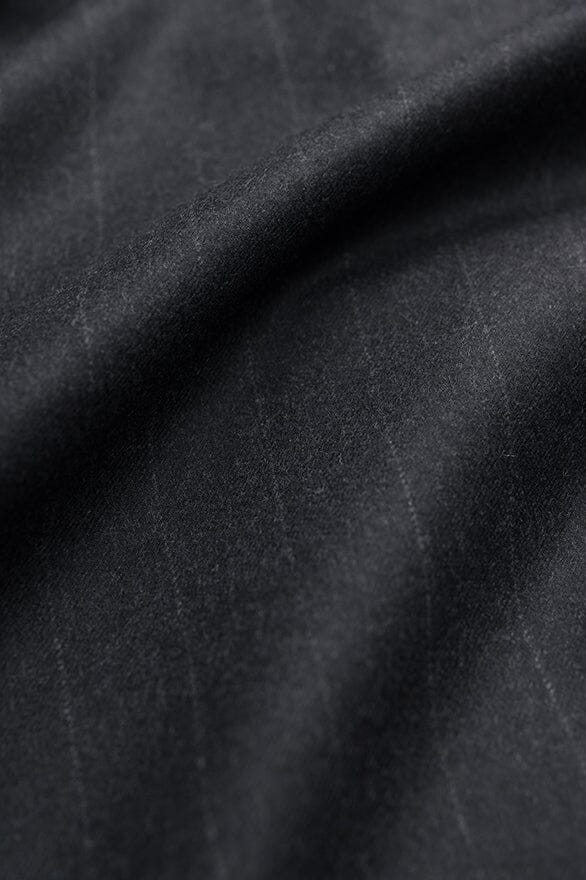 V20409 Dark Charcoal Stripe Suiting - 3m VINTAGE Vintage