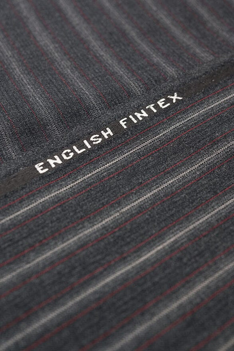 V20501 Vintage Fintex Charcoal & Multi-Stripe Wool -3m VINTAGE Fintex of London