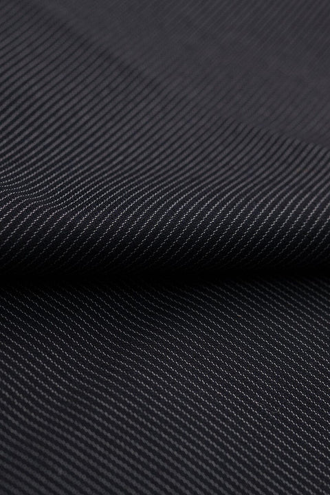 V20554 Dark Indigo Stripe 100s Wool -2.9m VINTAGE BARCLAYS