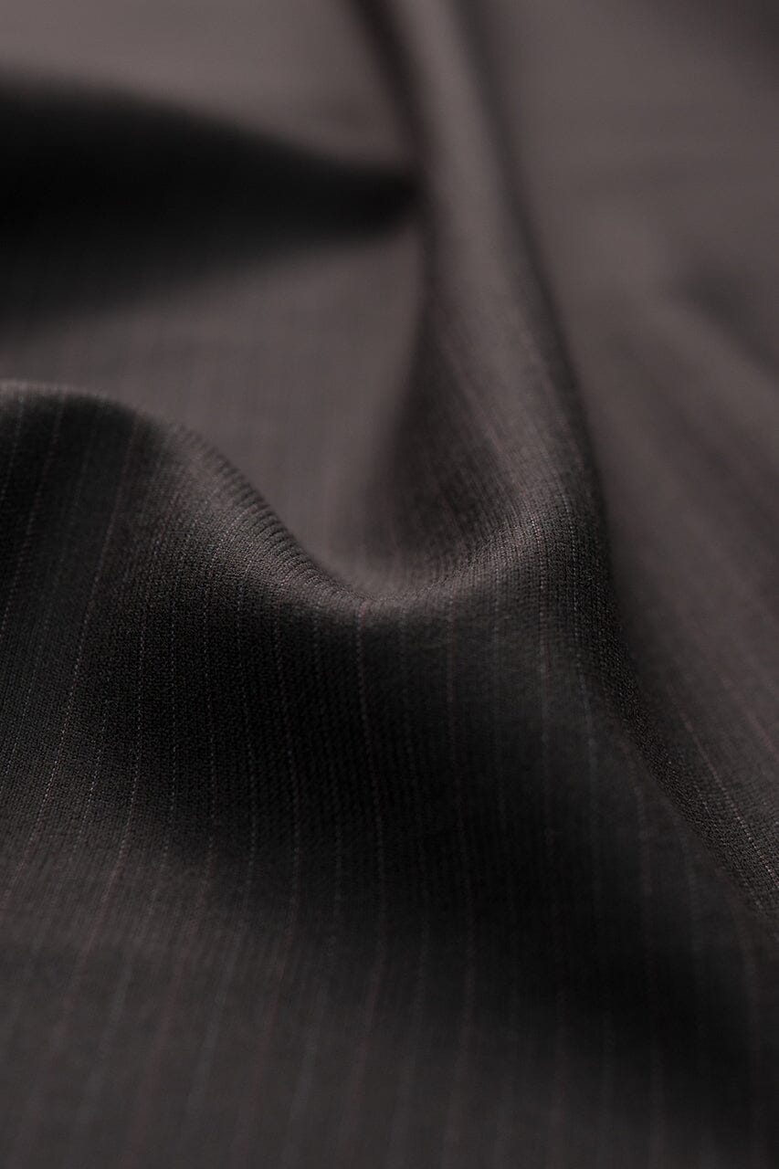 V20558 Dark Brown Striped Wool -2.9m VINTAGE Pendle & Rivett